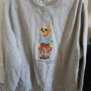 Ralph Lauren Gray Sweatshirt with Polo Bear